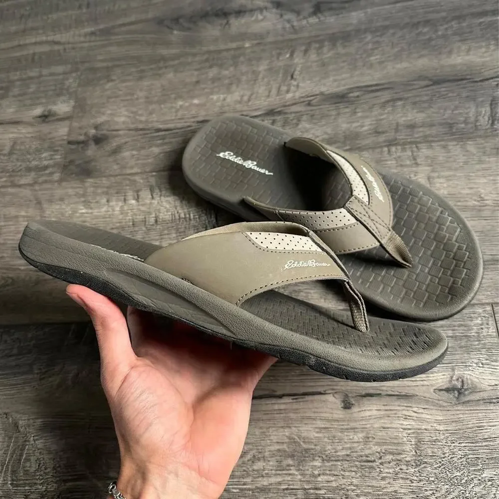 Swag Basic Grey Tan Eddie Bauer Thong Flip Flops